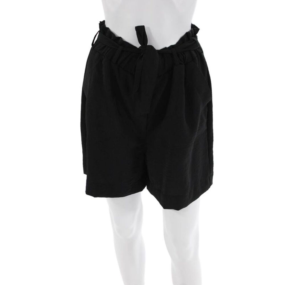 Aldo Martins Womens Stretch Tied High-Waisted Casual Shorts Black Size S